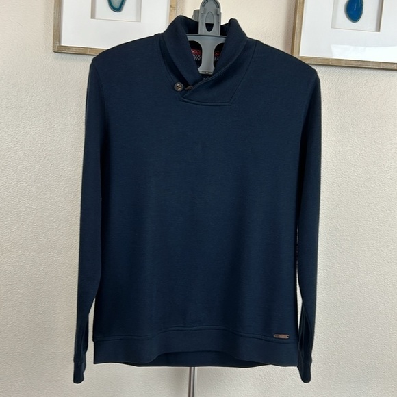 Ted Baker Blue Pullover Navy Sweatshirt Modal Blend Size 4 - Picture 13 of 17